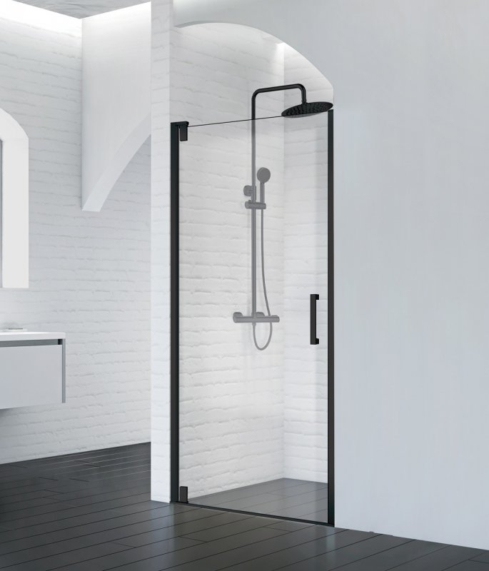 Изображение Душевая дверь в нишу BelBagno MARMI-B-1-90-C-NERO