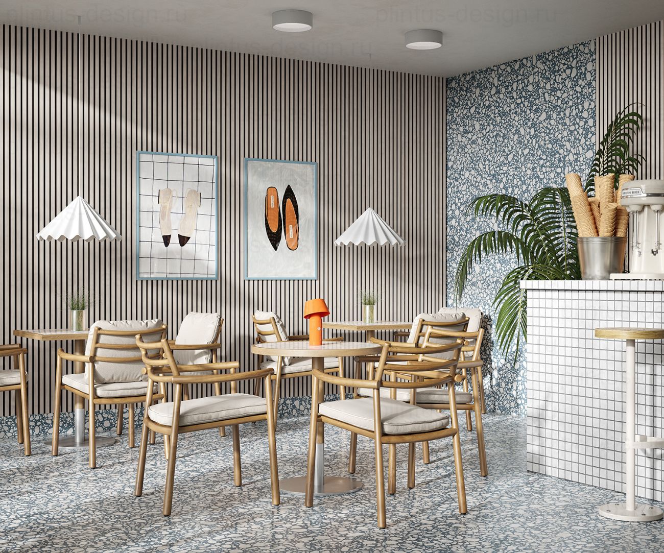 Акустическая панель, черный войлок, рейки МДФ, шпон дуб клэр светлый, 600х21, 1200 мм