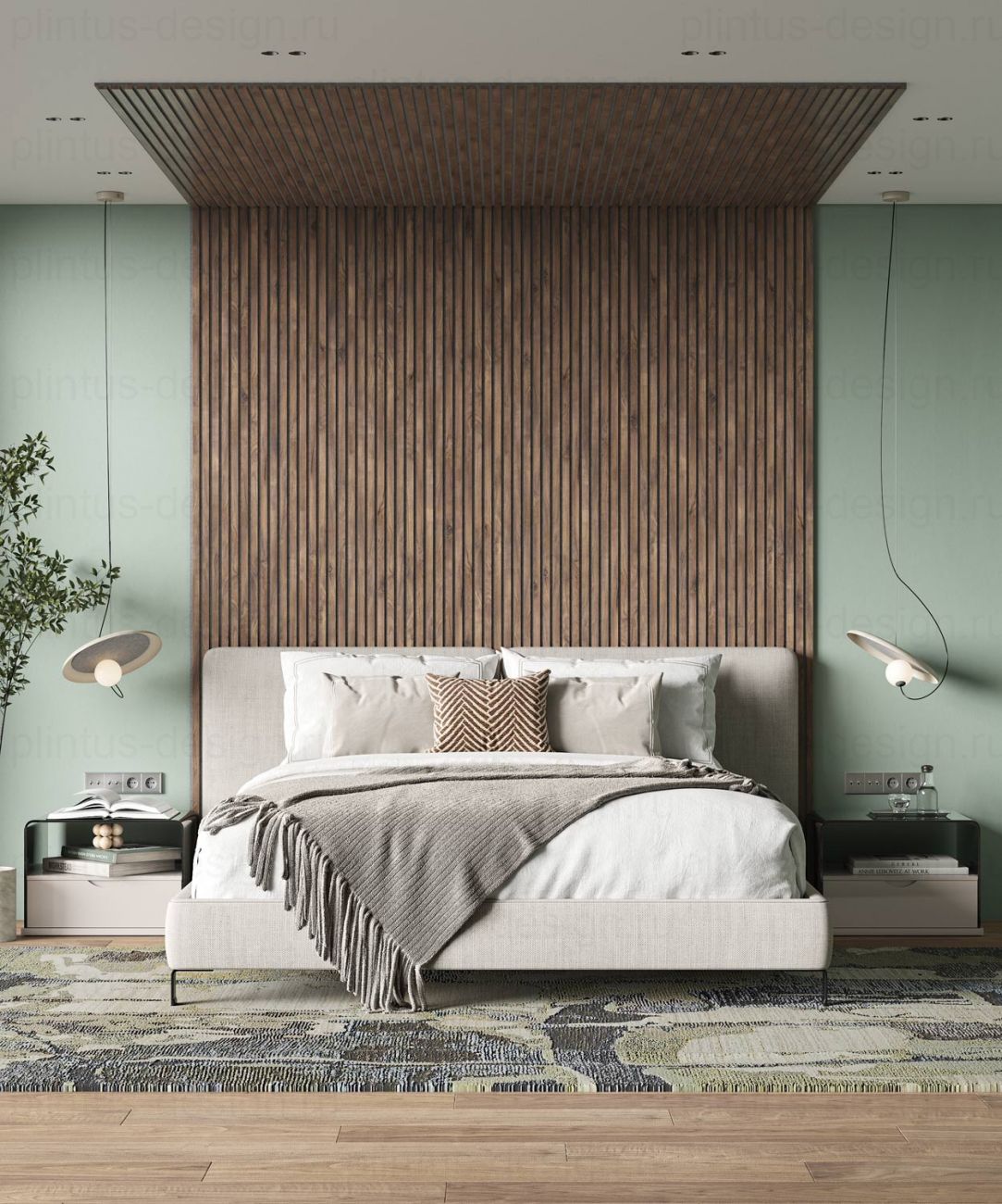 Акустическая панель, черный войлок, рейки МДФ, дуб старинный натуральный, 600х19, 2750 мм