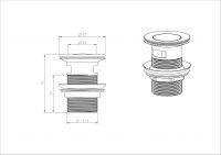 Смеситель для раковины NEMO Prima NM-1315 на 3 отверстия с донным клапаном схема 6 Смеситель для раковины NEMO Prima NM-1315 на 3 отверстия с донным клапаном схема 6