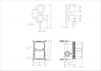 Встраиваемый смеситель для ванны и душа NEMO Round NM-2356 схема 7