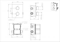 Термостатический встраиваемый смеситель NEMO Round NM-2358 для душа схема 7