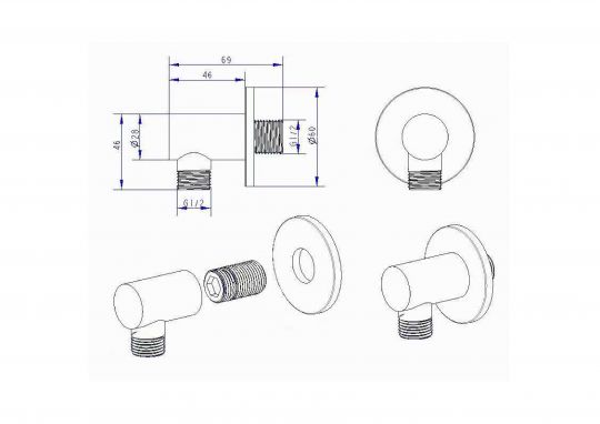 Выпуск из стены NEMO NM-4002 схема 7 Выпуск из стены NEMO NM-4002 схема 7