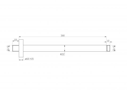 Потолочный держатель душа NEMO NM-8011 300 схема 7 Потолочный держатель душа NEMO NM-8011 300 схема 7