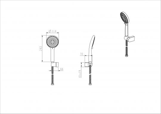 Ручной душ NEMO NM-8012 с держателем схема 7