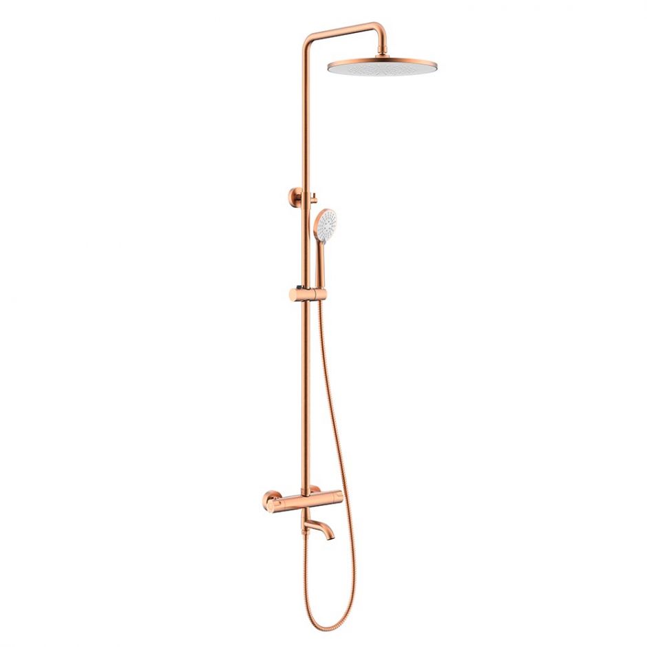 Изображение Душевая колонна термостатическая NEMO Round NM-9012 с изливом ручным и верхним душем