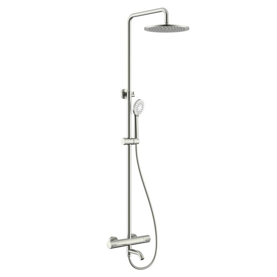 Душевая колонна термостатическая NEMO Round NM-9012 с изливом ручным и верхним душем ФОТО