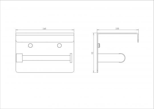 Держатель туалетной бумаги с полкой NEMO NM-C01055 схема 4 Держатель туалетной бумаги с полкой NEMO NM-C01055 схема 4