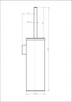 Туалетный ершик настенный NEMO NM-K6015 схема 4