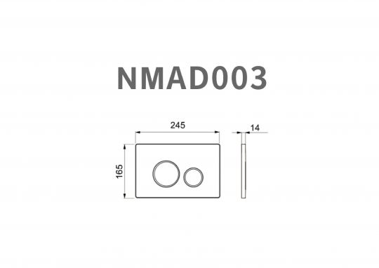 Клавиши смыва NEMO NMAD003 круглые кнопки схема 3