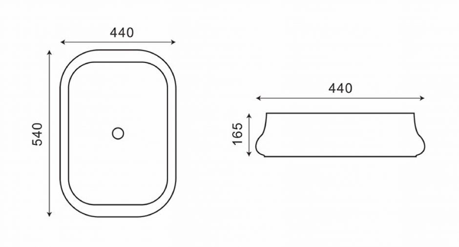 Раковина накладная NEMO 508 520х360х135 ФОТО