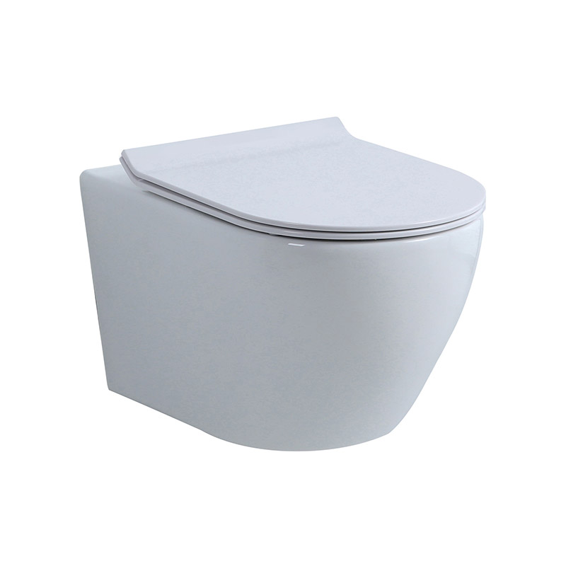 Подвесной унитаз NEMO 817B-3 безободковый c крышкой-сиденьем из дюрапласта и системой Soft close сифон 180 мм