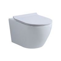 Подвесной унитаз NEMO 817B-3 безободковый c крышкой-сиденьем из дюрапласта и системой Soft close сифон 180 мм схема 1