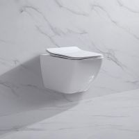 Безободковый подвесной унитаз NEMO 818B c крышкой-сиденьем из дюрапласта и системой Soft close сифон 180 мм схема 2