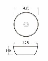 Раковина накладна NEMO 957 425х425х140 схема 2