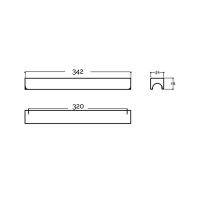 Мебельная ручка System SY1700. Длина 342 мм схема