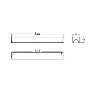 Мебельная ручка System SY1700. Длина 844 мм схема