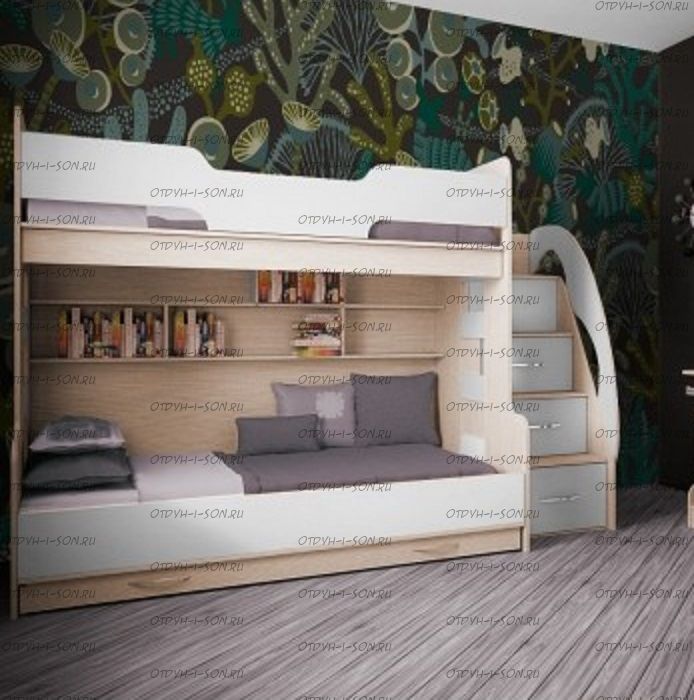 Кровать трехъярусная Фанки Кидз-21 СВ