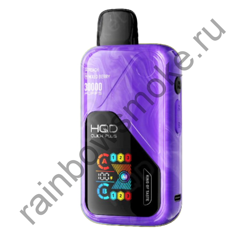 HQD Click Plus 30000 - Персик + Ягодный Микс (Peach + Berry Mix)