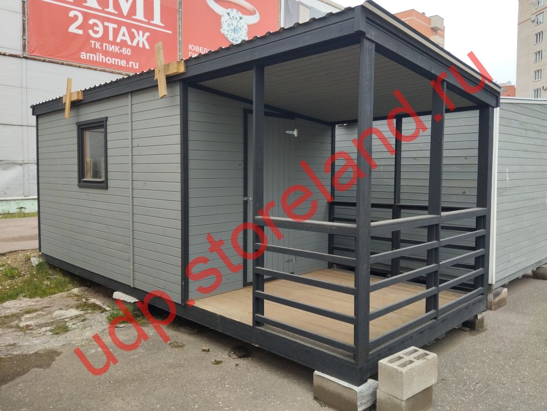 Бытовка с террасой 6х2,3 м