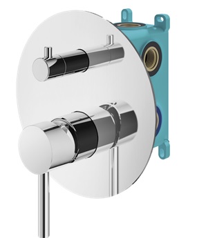 Комплект встраиваемого смесителя Plumberia Selection IXO KIT1901 для душа с внутренней частью INT9036 на 2-3 выхода