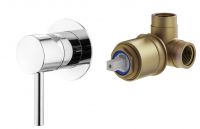 Комплект встраиваемого смесителя Plumberia Selection IXO KITXO1135 для душа 1 выход накладка d.70 мм внутренняя часть INT1135 в комплекте схема 1