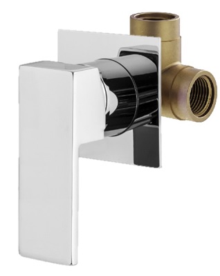 Комплект встраиваемого смесителя Plumberia Selection TAG KITTG1135 для душа 1 выход накладка 70х70 мм внутренняя часть INT1135 в комплекте