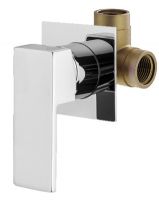 Комплект встраиваемого смесителя Plumberia Selection TAG KITTG1135 для душа 1 выход накладка 70х70 мм внутренняя часть INT1135 в комплекте схема 1