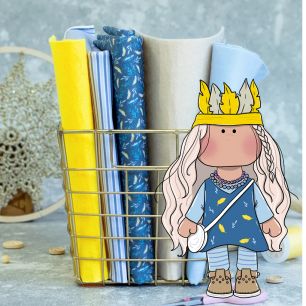 Набор для курса Малыши (Индианка в сине-желтом)