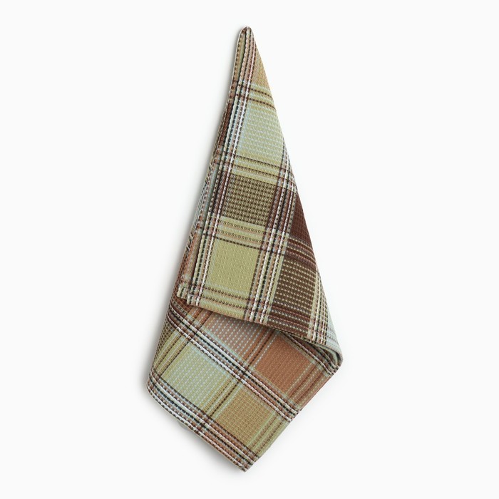 Полотенце Этель Plaid, цв. голубой, 38х63 см, 100% хл