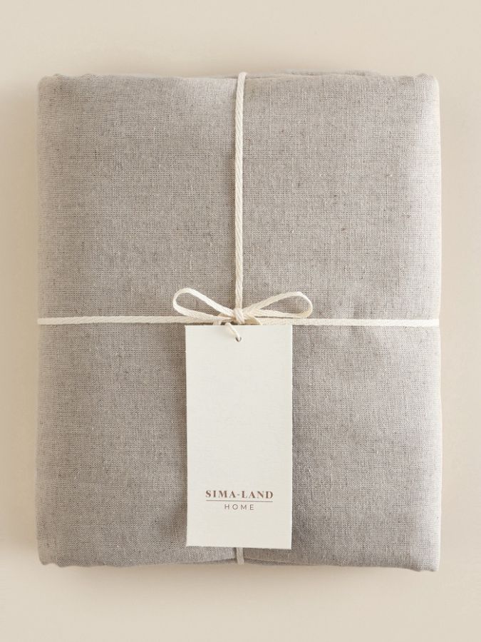 Простыня SL Home Linen collection 235*240 см , цв.бежевый, лён30%/хлопок70%