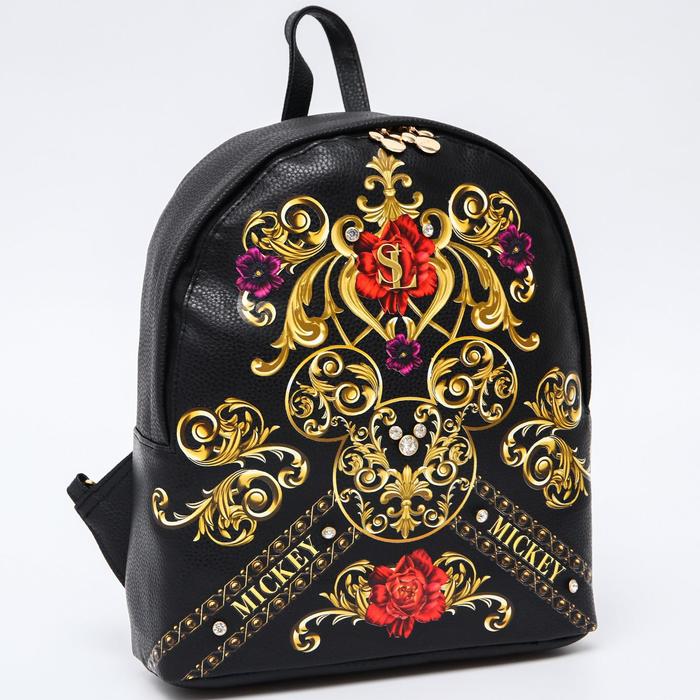 Рюкзак из искусственной кожи, 24 см × 8 см × 36 см «Красотка», Микки Маус