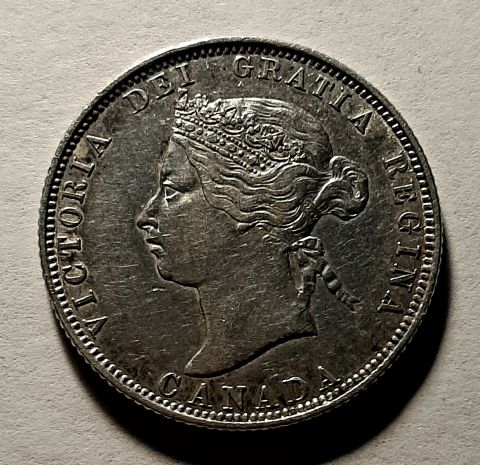 25 центов 1871 Канада UNC Великобритания Редкий год