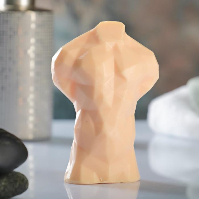 Мыло фигурное "Торс мужской хрусталь" телесное, 170г