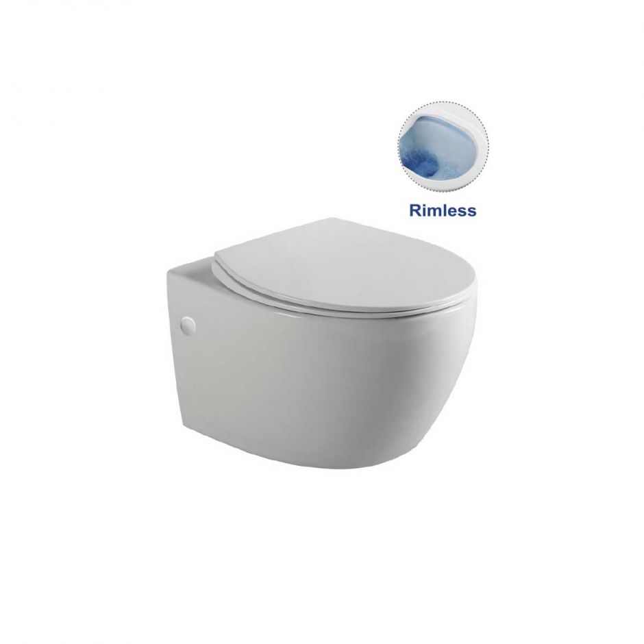 Унитаз подвесной Vincea INTERO VT1-21 безободковый, ультратонкое soft-close сиденье