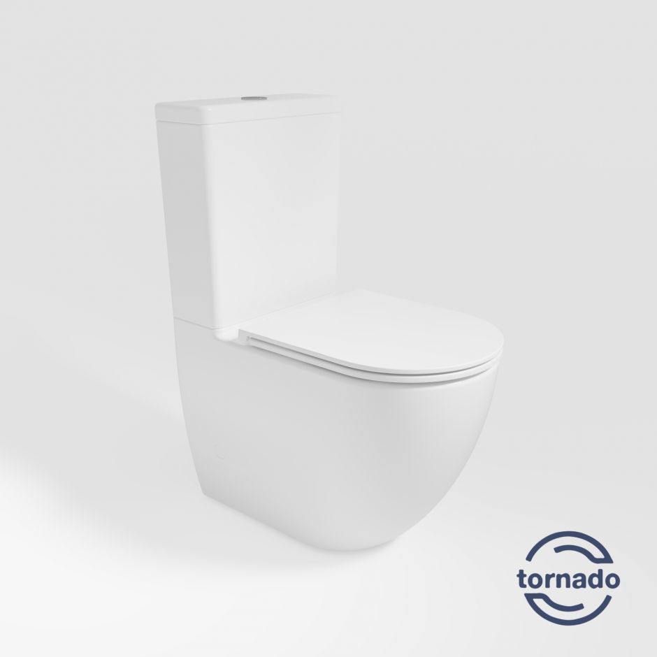 Изображение Унитаз-компакт Vincea Globo VT2-14T Tornado, белый, ультратонкое сиденье soft-close, P-trap