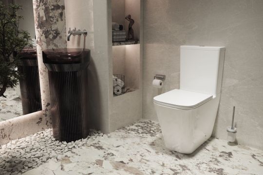 Унитаз-компакт Vincea Q-Line VT2-12T Tornado, цвет белый, ультратонкое сиденье soft-close, P-trap схема 7