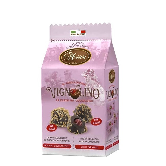 Шоколадные конфеты Виньолино вишня в ликере 120 г, Vignolino, Messori 120 g