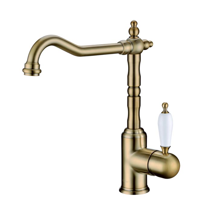 Однорычажный смеситель на горизонтальную поверхность для кухонной мойки Boheme Kitchen 101