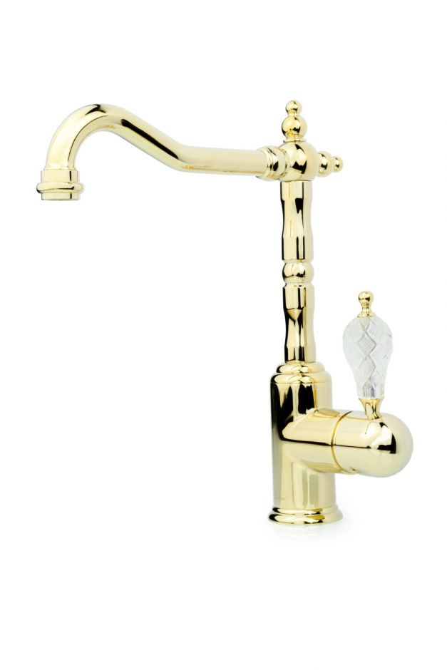 Однорычажный смеситель на горизонтальную поверхность для кухонной мойки Boheme Kitchen 102 ФОТО