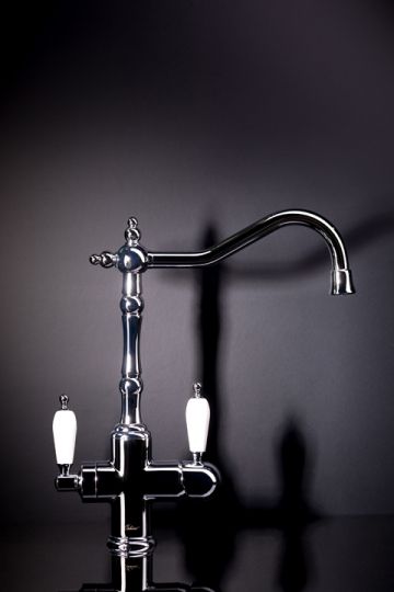 Однорычажный смеситель на горизонтальную поверхность для кухонной мойки Boheme Kitchen 113 схема 4