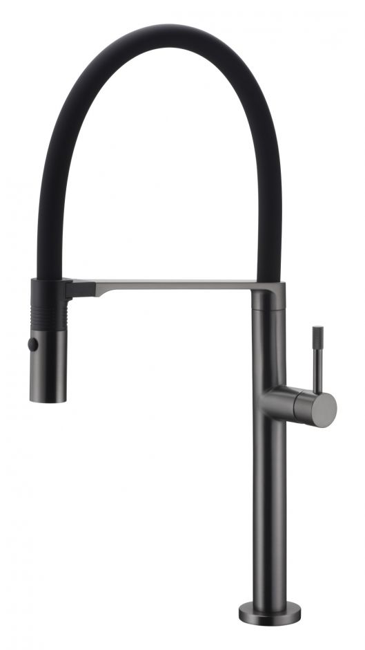 Однорычажный смеситель на горизонтальную поверхность для кухонной мойки Boheme Uno 114 ФОТО