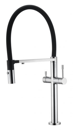 Однорычажный смеситель на горизонтальную поверхность для кухонной мойки Boheme Uno 115 схема 2
