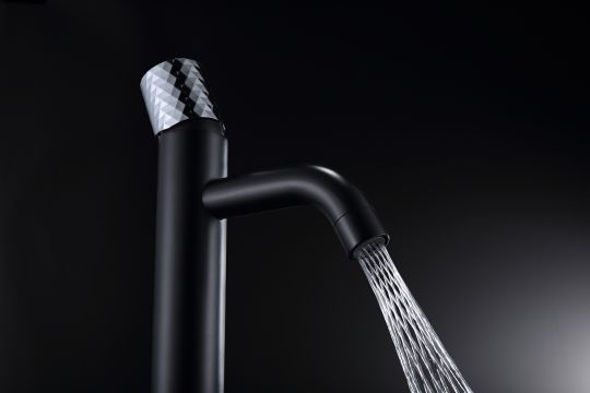 Черный смеситель для раковины Boheme Stick 121 схема 8