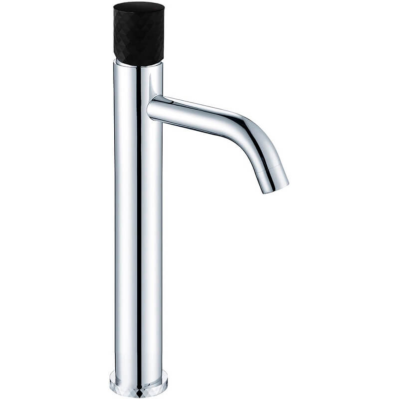 Высокий хромированный смеситель на горизонтальную поверхность для раковины Boheme Stick 122 ФОТО