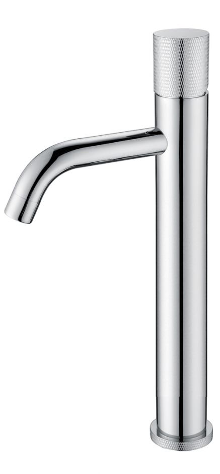Высокий хромированный смеситель на горизонтальную поверхность для раковины Boheme Stick 122 ФОТО