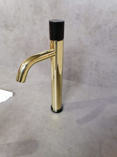 Золотой смеситель на горизонтальную поверхность для раковины Boheme Stick 122 схема 5 Золотой смеситель на горизонтальную поверхность для раковины Boheme Stick 122 схема 5