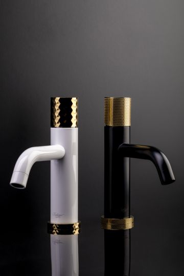 Золотой смеситель на горизонтальную поверхность для раковины Boheme Stick 122 схема 8 Золотой смеситель на горизонтальную поверхность для раковины Boheme Stick 122 схема 8