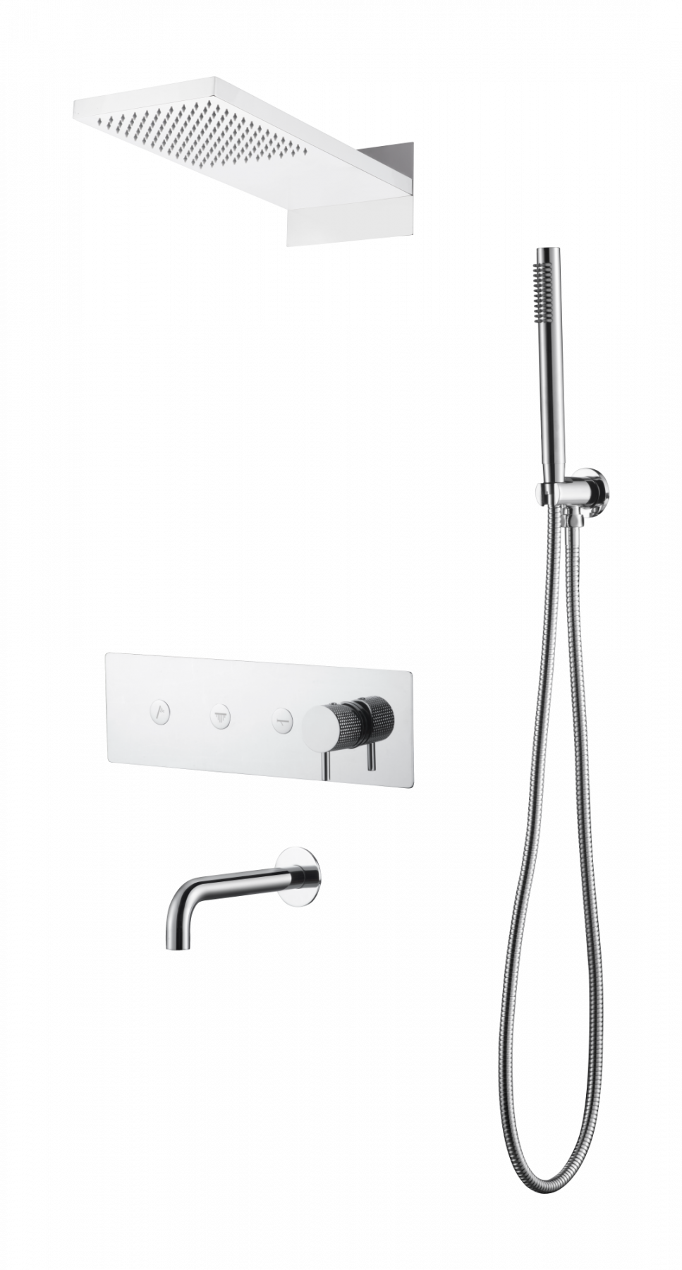 Встроенная душевая система с изливом Boheme Fusion 130-2 цена от 118 325 ₽ Фото Встроенная душевая система с изливом Boheme Fusion 130-2