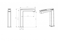 Однорычажный смеситель для раковины Boheme Q 142, монтаж на горизонтальную поверхность схема 8